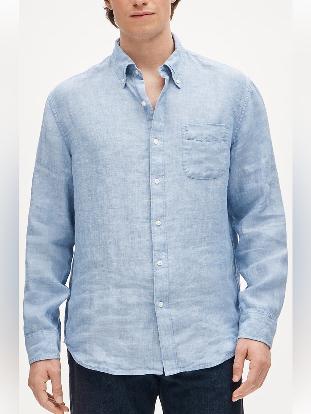 J.Crew Baird McNutt Irish linen Button Down Shirt XL Blue Classic Summer Beach